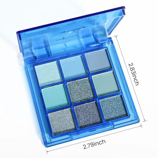Sapphire Blue Smoky Eye Shadow Palette,Navy Royal Blue Green Goth High Pigment Natural Eyeshadow Palette,Waterproof,Blenda...