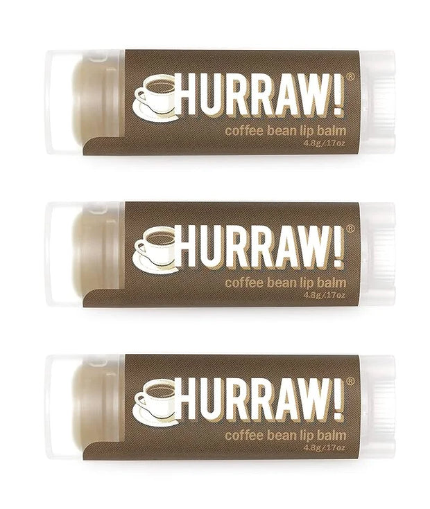 Hurraw! Coffee Bean Lip Balm, 3 Palm