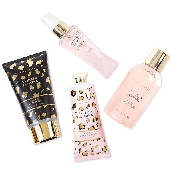 Tahari Vanilla Jasmine Spa Gift Set for Women – Luxurious Bath Kit with Body Lotion, Body Wash & Body Mist – Perfect Selfc...