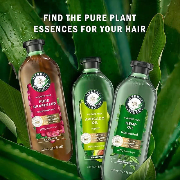 Herbal Essences Avocado Oil Sulfate Free Shampoo, Hair Repair, 13.5 Fl Oz, with Certified Camellia Oil and Aloe Vera, For ...