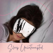 Celestial Silk Mulberry Silk Sleep Eye Mask with Adjustable Elastic Strap (Normal - Adjustable, White Marble) - Product Image
