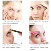 66 Eyebrow Razor and Face Razor for Women and Men, Eyebrow Hair Trimmer and Shaver with Protective Cover,Safe and Newbie F...