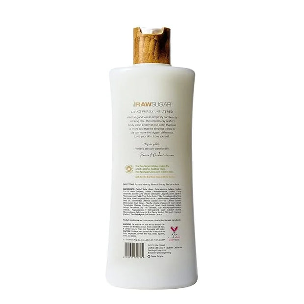 RAW SUGAR Simply Body Wash, (25 Fl Oz, Pack of 1) Bath Soap, Formulated without Sulfates & Parabens (Watermelon + Fresh Mi...