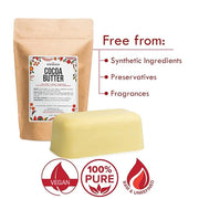 Better Shea Butter Raw Cocoa Butter - Unrefined, 100% Pure, Food Grade - Use for Cocoa Lip Balm, Stretch Marks Cream, Caca...