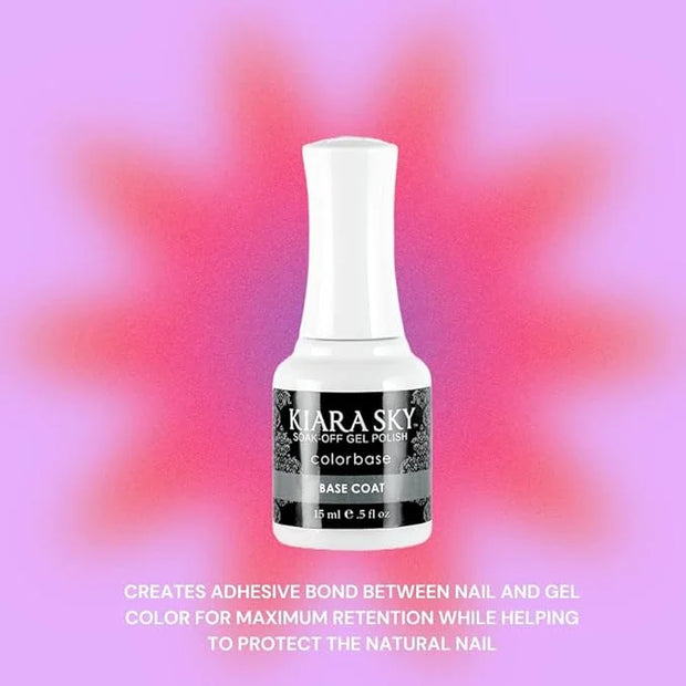 KIARA SKY Gel Polish Base Coat - creates an adhesive bond between the nail plate and gel polish 0.5 fl oz - Product Image