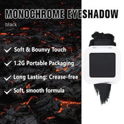 Buildable Matte Eyeshadow Makeup Palette Single - Black Shades | Creamy Pressed Powder for Easy Blending | Mini Travel Pal...