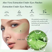 Under Eye Patches for Puffy Eyes and Dark Circles – 60 PCS Aloe Vera Under Eye Mask with Pure Natural Extracts to Combat P...