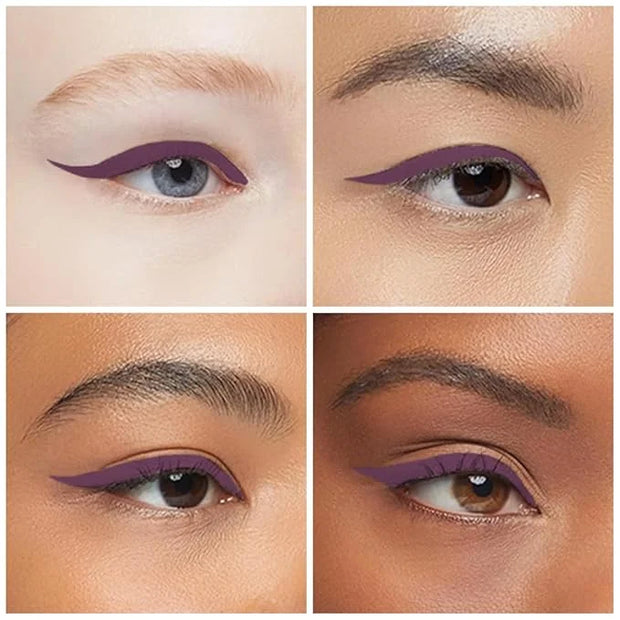 Kaely Dark Purple Gel Eyeliner Pencil,Waterproof Smudge Proof Eye Liner Pen,Cat Eye Goth Halloween Makeup,Eye Black Face P...