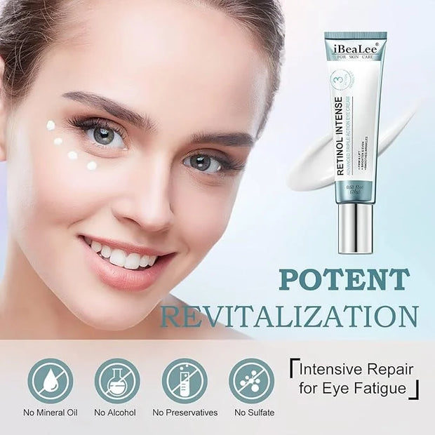 Retinol Eye Cream for Dark Circles & Wrinkles–Brighten & Smooth– Anti-Aging Under Eye Treatment with Retinol & Hyaluronic ...