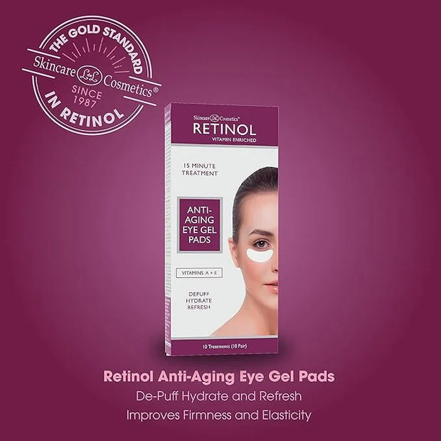Retinol Anti-Aging Eye Gel Pads – The Original Retinol Instant De-Puff Treatment – Soothing Vitamin A Eye Gel Pads Reduce ...