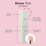 MCoBeauty Sheer Tint Lip Balm, Clear, Cruelty