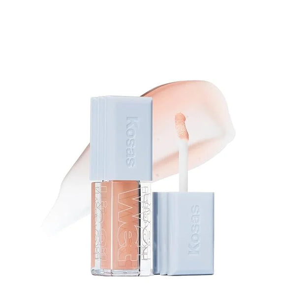 Kosas Wet Lip Oil Gloss - Hydrating Lip Plumping Treatment with Hyaluronic Acid & Peptides, Non-Sticky Finish (Jellyfish) ...
