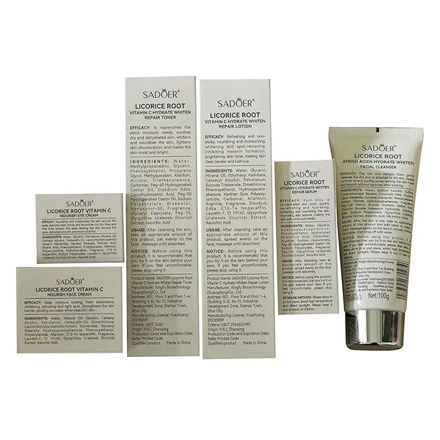 Licorice Skincare Set with Licorice Root Extract Locks in Moisture and Nourishes Skin, Valentine's Day & Holiday Set - Pro...