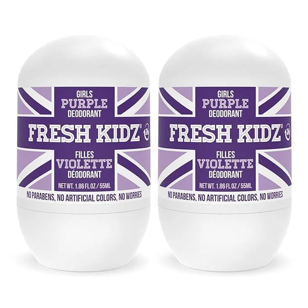 Fresh Kidz Roll On Deodorant for Kids and Teens - Baking Soda and Aluminum-free 24 Hour Protection for Sensitive Skin - Gi...
