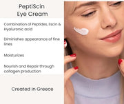 PeptiScin - Peptide Eye Cream with Hyaluronic Acid and Escin | Rich Moisturizing Dark Circle Eye Cream | Brightens and Ton...