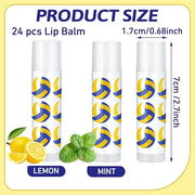 24 Pcs Volleyball Lip Balm Volleyball (Blue,white,yellow)