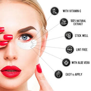 100 Pairs Set, Under Eye Pads for Eyelash Extensions Lint Free Eye Gel Patches Premium Collagen Lash Pad Eye Mask Makeup T...