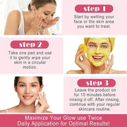 Turmeric face scrub pads, turmeric