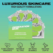 Eye Patches for Dark Circles and Puffiness, Under Eye Mask with Hyaluronic Acid and Matcha Green Tea, Vegan and Cruelty-Fr...