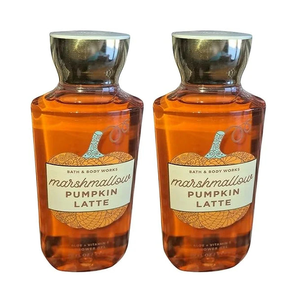 Bath and Body Works Gift Set of 2 - 10 Fl Oz Shower Gel (Marshmallow Pumpkin Latte), Multicolor - Product Image
