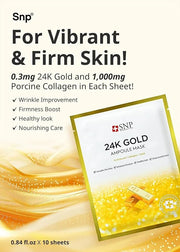 SNP [K Beauty Bird's Nest Aqua Eye Patch & 24K Gold Ampoule Sheet Mask - Product Image