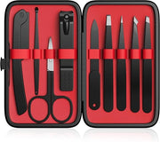 Yougai Tweezers Set,9 Pcs Professional Stainless Steel Tweezer Kit-Great Precision Eyebrow Tweezers for Ingrown Facial Hai...