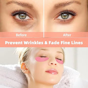 3 Pairs Silicone Reusable Eye Patches Eye Wrinkle Patches Under Eye Patches Mask for Plump Fine Lines & Wrinkles (Pink+Whi...
