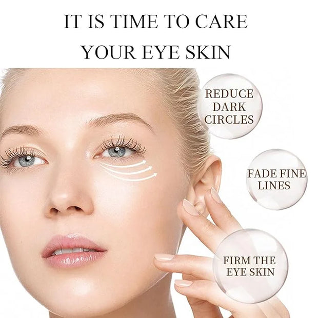 Collagen Eye Cream Anti Aging, Eye Cream with Roller for Dark Circles and Puffiness, Reduce Fine Line, Tightening Lifting ...