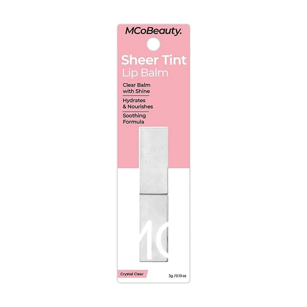 MCoBeauty Sheer Tint Lip Balm, Clear, Cruelty