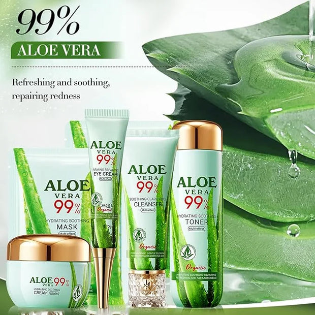 Aloe Vera Skin Care Set, Organic Aloe Vera Moisturiser Skincare Set, Aloe Vera Skin Care Routine Kit For Women Hydraing & ...