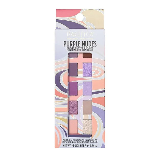 Pacifica Eyeshadow Palette – Purple Nudes Mineral Eyeshadow, Wearable Purple Tones with Matte, Shimmer & Metallic, Cocoa B...