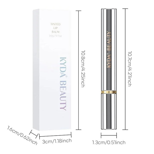 KYDA Tinted Lip Balm, Hydrating Sheer Black