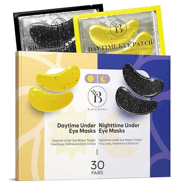 Under Eye Patches for Puffy Eyes and Dark Circles, Gel Eye Masks with Caffeine, Collagen & Vitamin C, Deeply Moisturizing,...