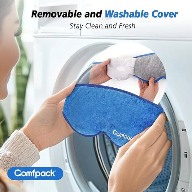 Eye Mask for Dry Eyes, Microwave Warm Compress for Eyes with Washable Cover, Remove Styes, Chalazion Therapy Heating Pad H...