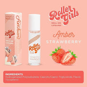Roller Girl Roll-On Lip Gloss (Strawberry Amber, 2 Pack) – Lip Gloss for Women with Hydrating Vitamin E & Moisturizing Shi...