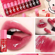 Eakroo 10 Colors Lip Tint Stain Set, Korean Lip Gloss Watery Lip Stain Moisturizing Mini Liquid Lipstick Set, Multi-Use Li...