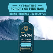 Jason Men's Hydrating 2-in-1 Shampoo and Conditioner, 12 oz - Product Image