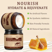 Organic Beef Tallow for Skin, Tallow Face Moisturizer, Tallow and Honey Balm, Grass-Fed Whipped Beef Tallow and Honey Crea...