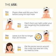 24 Pairs 24K Gold Under Eye Patches Face Masks Dark Circles Puffy Eye Bags Collagen Skincare Spa Trip Gift Eye Mask - Prod...