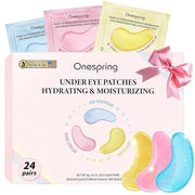 Eye Masks (24 Pairs) - Gifts for Her - Caffeine, 24K Gold and Retinol Under Eye Patches for Puffy Eyes, Dark Circles & Fin...