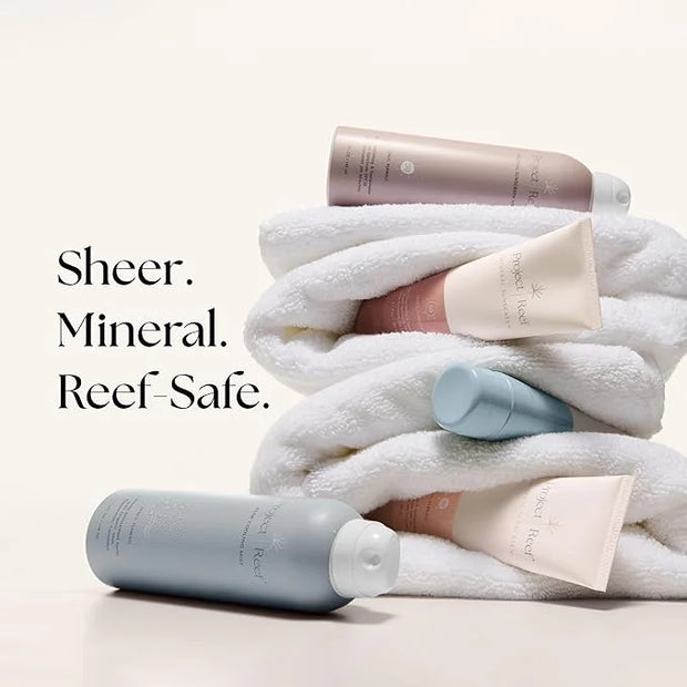 SPF 30 Mineral Sunscreen - Reef Friendly, Ocean Safe, Vegan Sunscreen Lotion for All Ages, No White Residue, Water-Resista...