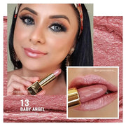 Oulac Light Pink Lipstick for Women with Metallic 3D Shine Lightweight Hydrating Formula, High Impact Lip Color, Vegan Bea...