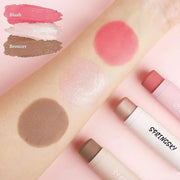 Face Stick Trio 3Pcs Multi Makeup Blush Highlighter Contour Sticks, Buildable Blendable Lightweight Cream Blush Stick for ...