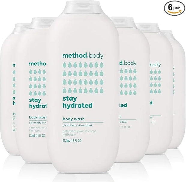 Method Body Wash, Stay Hydrated, Paraben and Phthalate Free, 18 oz (Pack of 6) - Product Image