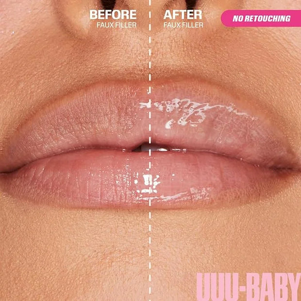 Huda Faux Filler Extra Shine Lip Gloss UUU-Baby (electric lilac) - 3.9 mL / 0.13 fl oz - Product Image