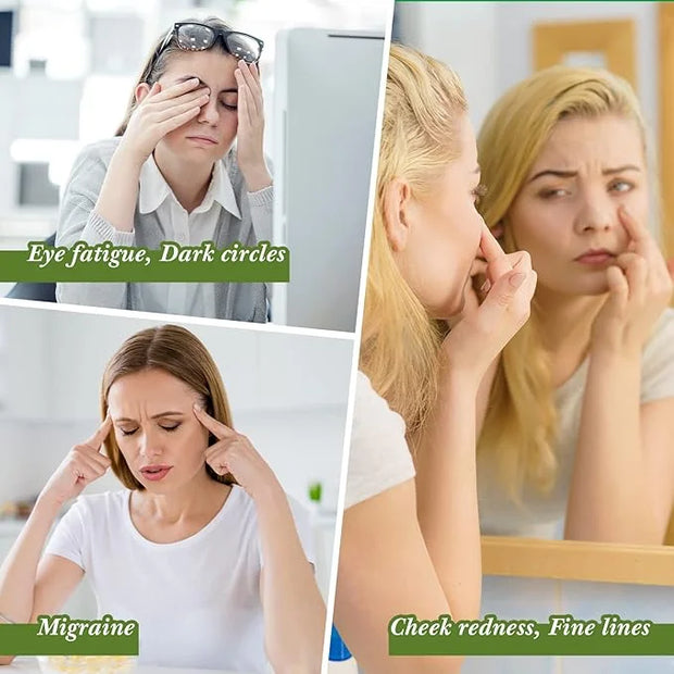 Jade Facial Mask, Jade Sleep Natural Stone Green Facial Cooling Mask, Beauty Skincare Massage Tools for Alleviate Puffines...