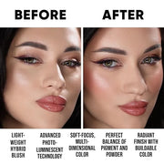 Baked PRO Blush. Brighten Lighting Highly Glow Marbleized Blush. Lightweight Shimmery Satin Face Makeup. Cruelty-Free. Sha...