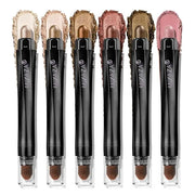 Neutral Eyeshadow Stick Makeup Set, Metallic Shimmer Matte Cream Eye Shadow Eyeliner Brightener Pencil Crayon - Classic 6P...