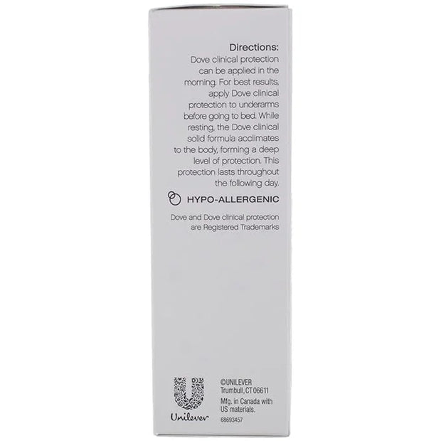 Dove Clinial Protection Deodorant, Original Clean, 1.7 oz (6 Pack) (Bundle) - Product Image