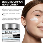 𝐒𝐧𝐚𝐢𝐥 𝐌𝐮𝐜𝐢𝐧 92% Moisturizer Daily Face Gel Cream, Crema de Baba de Caracol Original, Snail Secretion Filtrate Nourishing C...